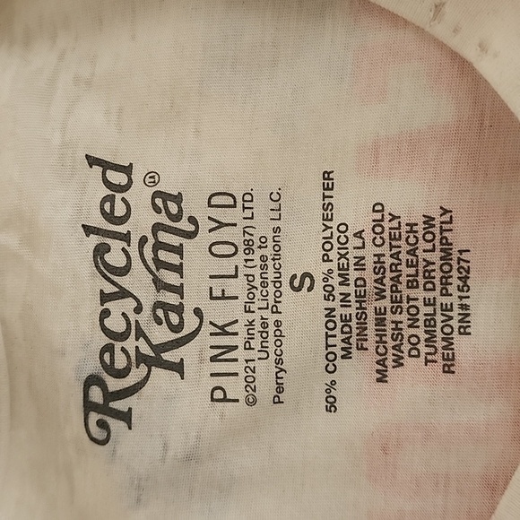 Recycled Karma Pink Floyd The Division Bell European Tour 94 Tee Size Small - Picture 10 of 11